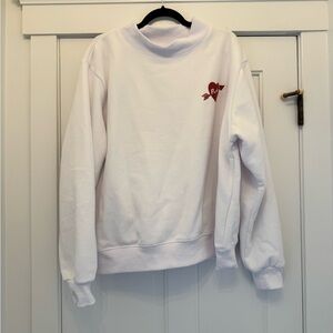 Parke Red and White Crewneck Sweater- Valentines Drop